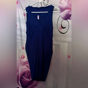 Women’s dress with V neck blue Size Small ibby Libby no flaws